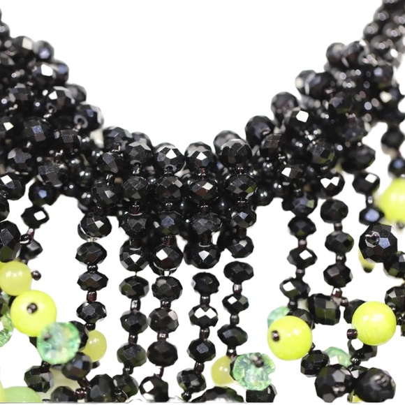 Handmade Kim Lou e Green Cluster Necklace - Picture 5 of 12